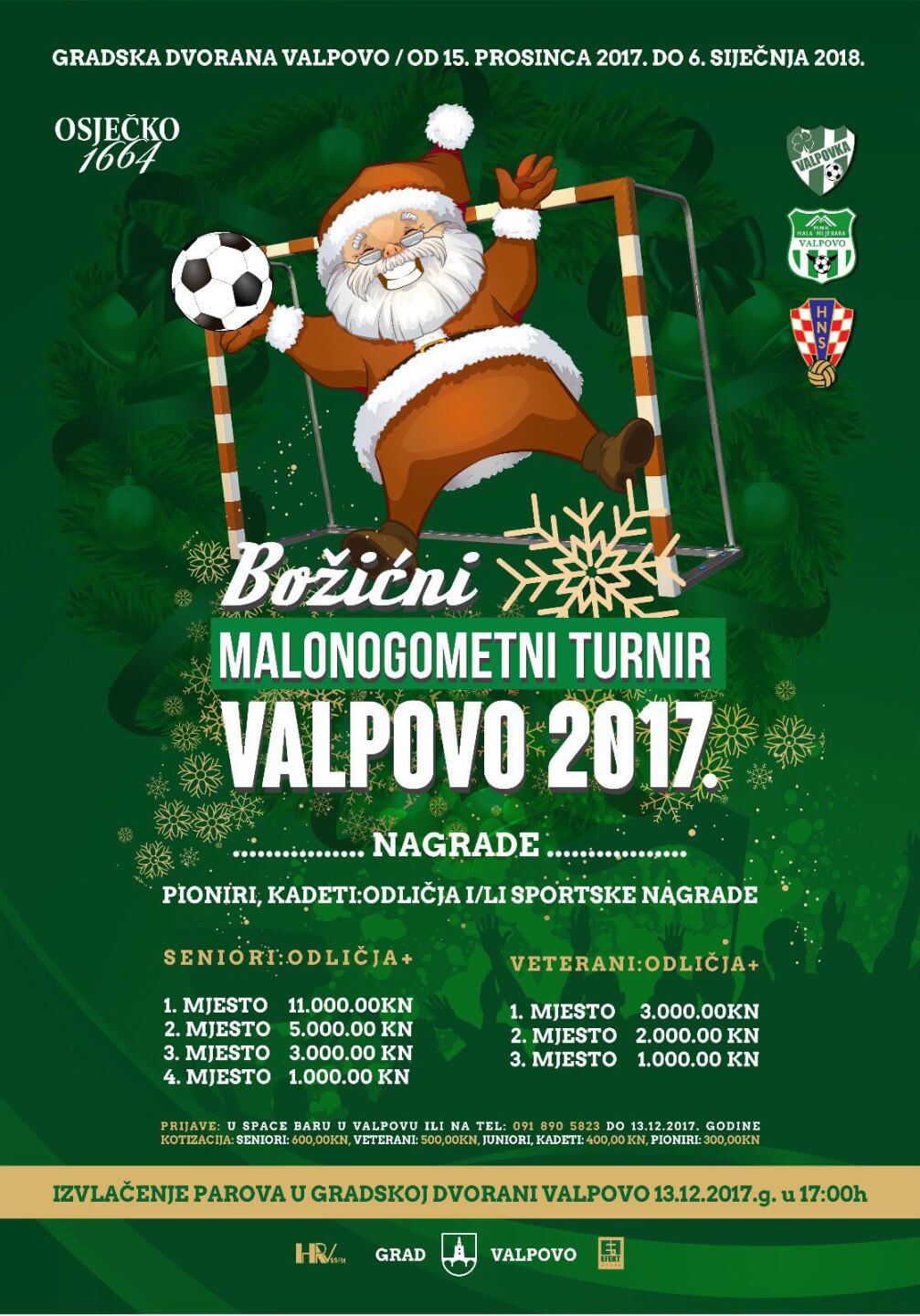 Božićni malonogometni turnir Valpovo 2017