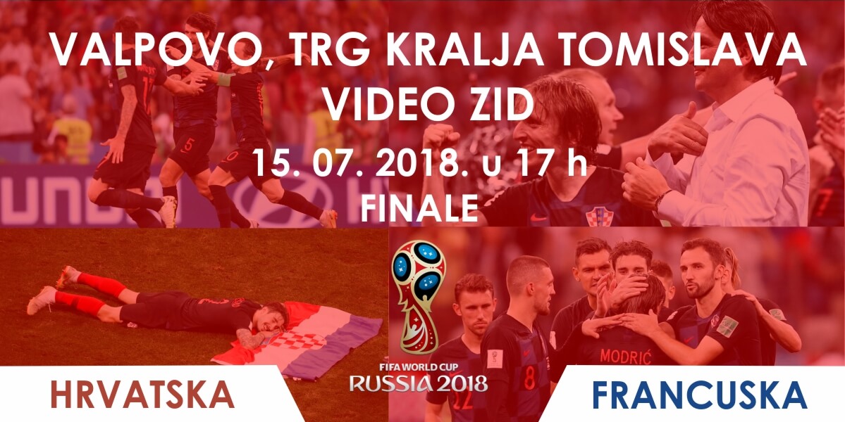 Gledanje finala HRVATSKA – FRANCUSKA na Trgu kralja Tomislava [VIDEO ZID]
