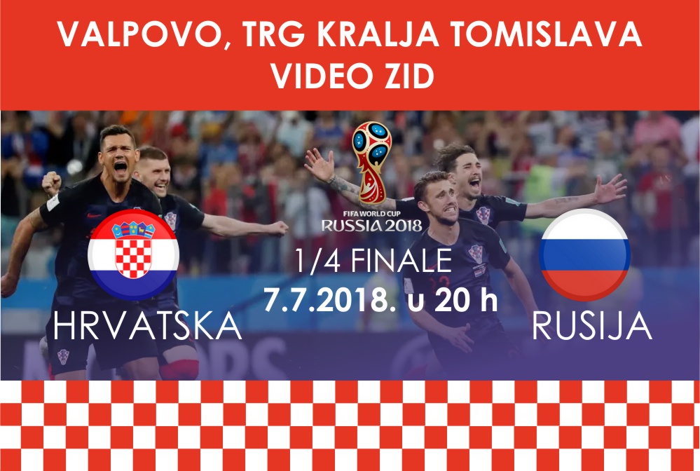 Gledanje utakmice Hrvatska – Rusija na Trgu kralja Tomislava [VIDEO ZID]