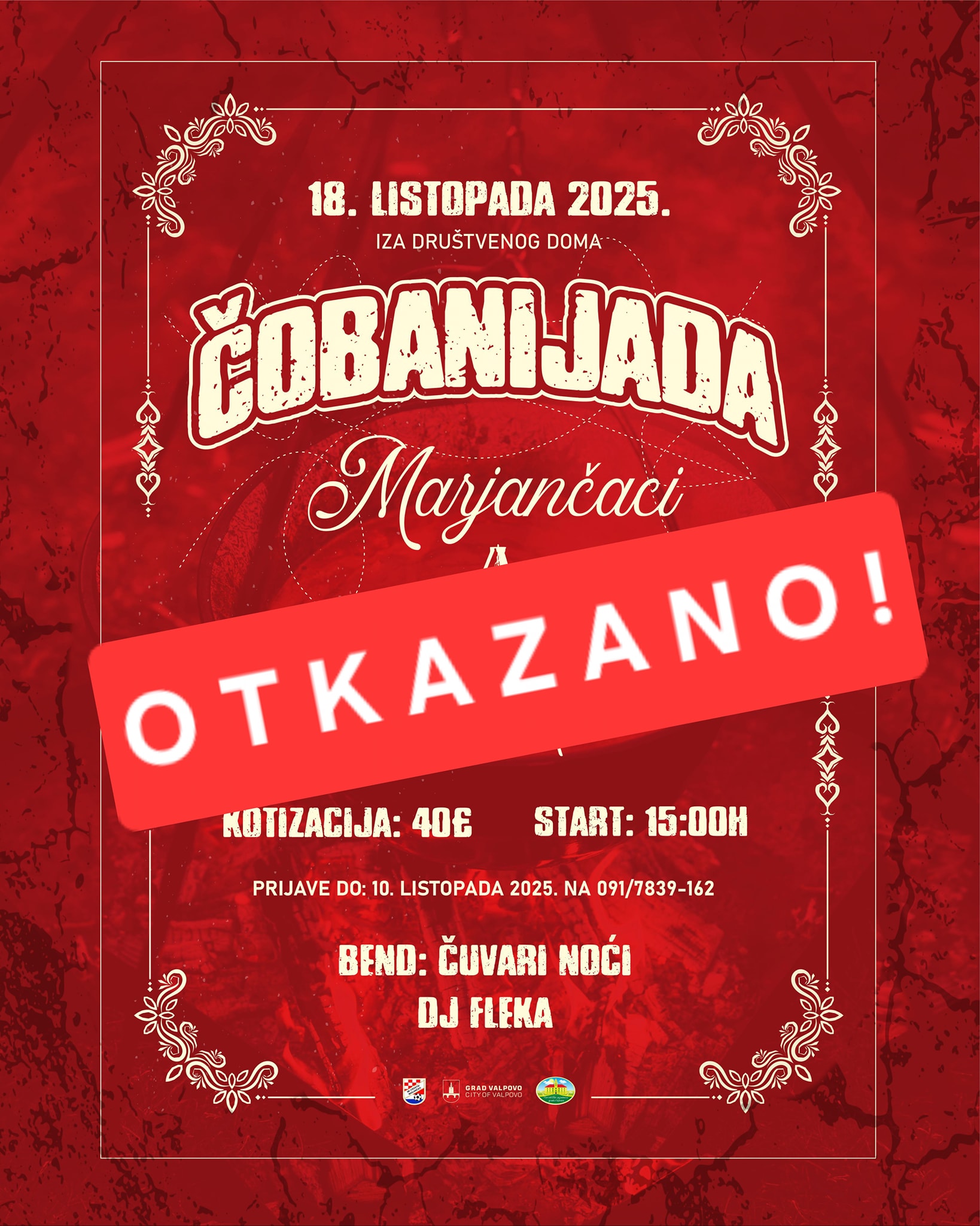 Otkazana manifestacija “Čobanijada u Marjančacima 2025.”